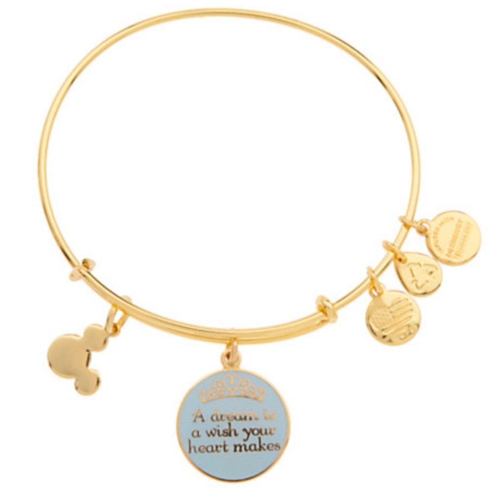 Alex and Ani “A Dream is a Wish Your Heart Makes” Gold Bangle Bracelet